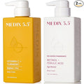 MEDIX Fragrance Free Firming Retinol Body Lotion + Brightening Vitamin C Cream by Medix55