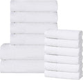 Superior Honeycomb 100% Cotton 500 GSM 12 Piece Bath Towel Set, 6 Washcloths by SUPERIOR