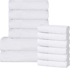 Superior Honeycomb 100% Cotton 500 GSM 12 Piece Bath Towel Set, 6 Washcloths by SUPERIOR