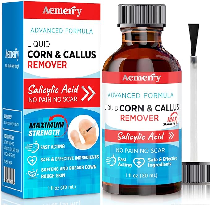 Aemerry Corn Removers for Toes Foot: Liquid Salicylic Acid 17% Corns Calluses by Aemerry