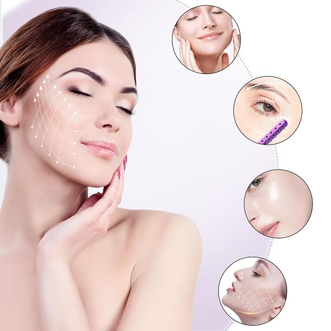 Up Lifting Massaging Beauty Roller Radiance Roller 30 Germanium Stone Face - Image 3