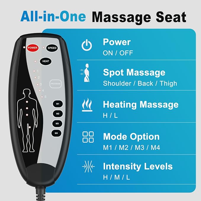 Back Massager with Heat, Full Body Massage Pad with Pillow Neck Support - Image 8