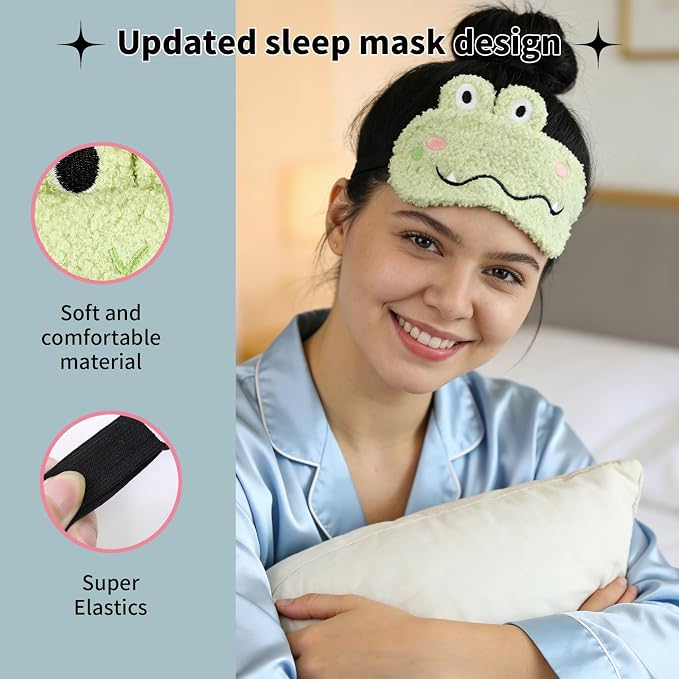 PERFECTSIGHT Sleep Eye Masks, Cute Sleep Eye Cover Lightweight Adjustable - Image 5