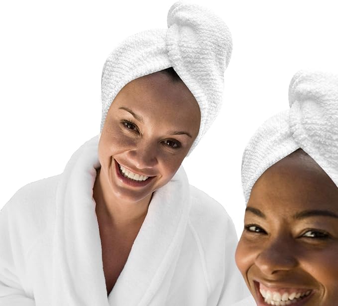 KEEPOZ Hair Towel Wrap Quick Dry 100% Cotton Super Absorbent Turban Head Wrap by KEEPOZ