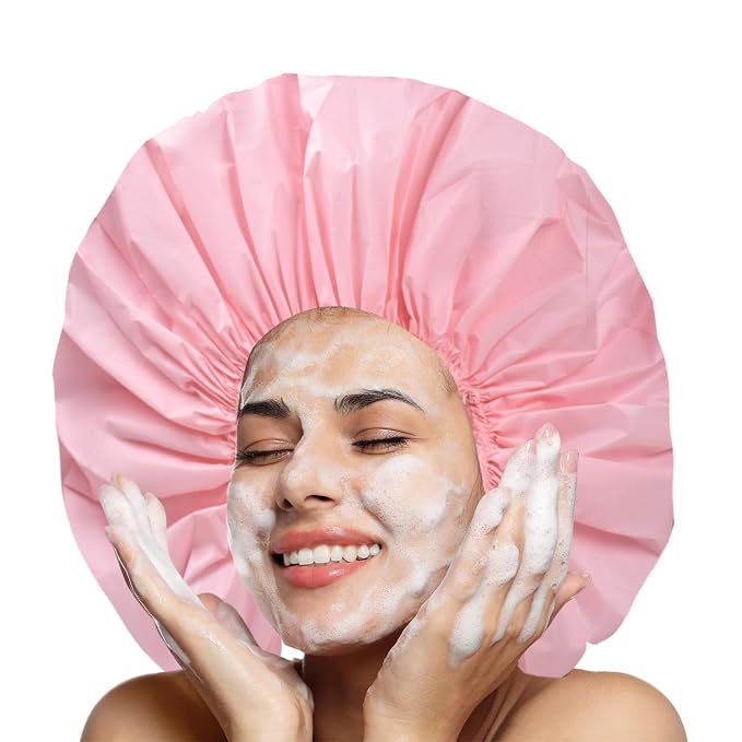 Extra Large Shower Cap 2 PCS Waterproof Shower Caps - Image 2