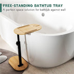 Yumkfoi Bamboo Bathtub Tray Table - Image 3