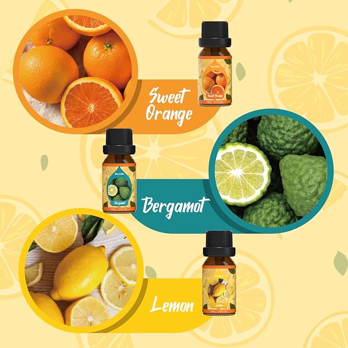 SALKING Citrus Burst Essential Oil Set, Premium Fragrance Oil - Image 3