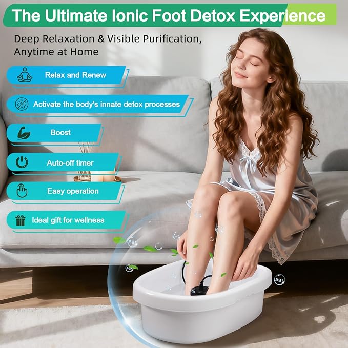 Veicomtech Ionic Foot Bath Detox Machine, Portable Foot Detox Machine - Image 2