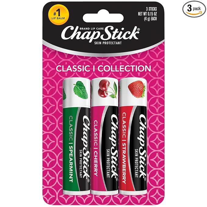 ChapStick Lip Care Set, Classic Collection 3-Pack – Spearmint, and Strawberry by ChapStick