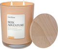 Carolina Seek Adventure Scented Candle, 16 oz Amber & Jasmine Scented, 2 Wick by CAROLINA