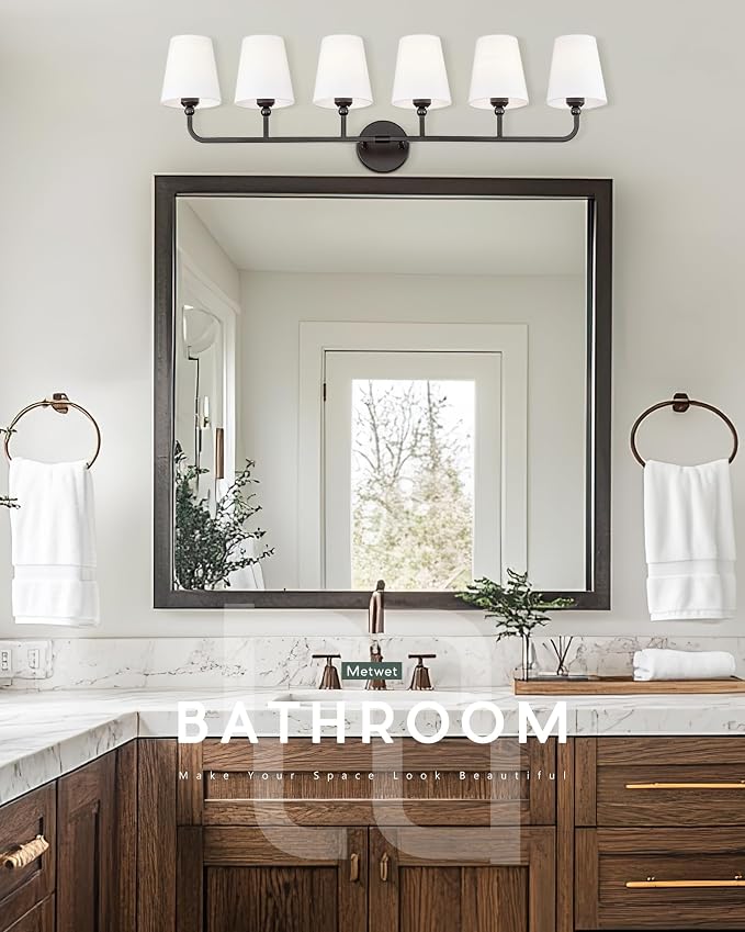 Bathroom Light Fixtures, 42 Inch Matte Black Vanity Lights - Image 5