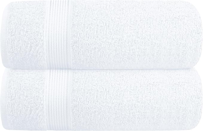 Elvana Home Cotton 2 Pack Oversized Bath Towel Set 28x55 inches, Large Bath by Unknown
