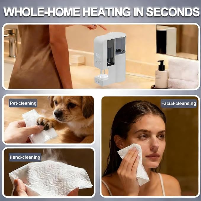 5s Fast Hot Towel Dispenser, 55°C Constant Temp, 500ml Tank, Auto-Dry & Safe - Image 6