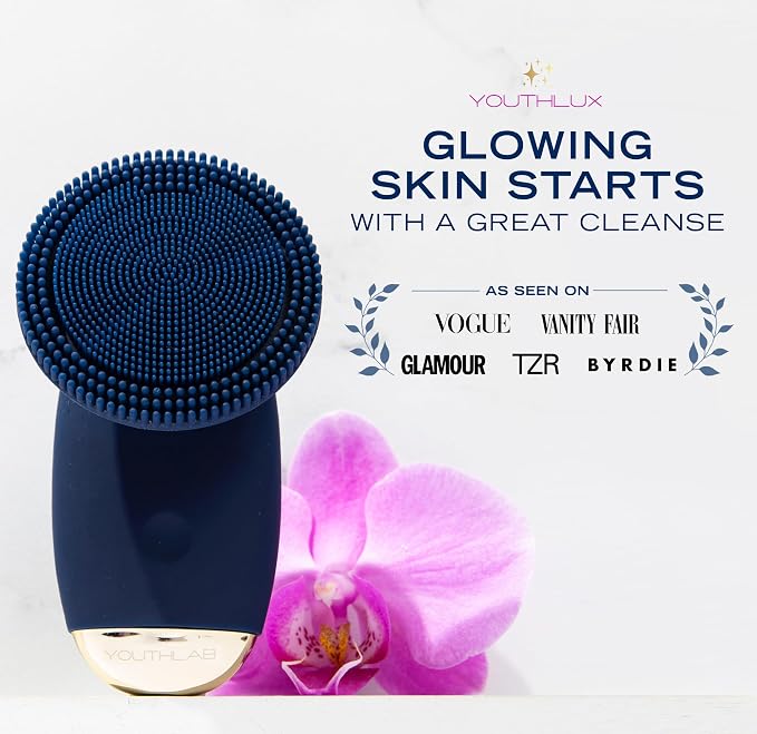 SoniGlow Silicone Face Scrubber/Facial Cleansing Brush – Electric Vibrating - Image 2