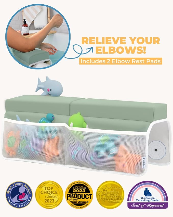 Comfortable Baby Bath Kneeler and Elbow Rest Pad Set – Thick Memory Foam Bath - Image 3