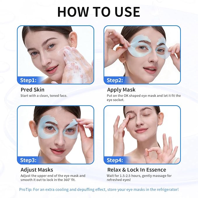 SPODARE OK Shape Eye Masks, 360° Fit Under Eye Patches - Image 6