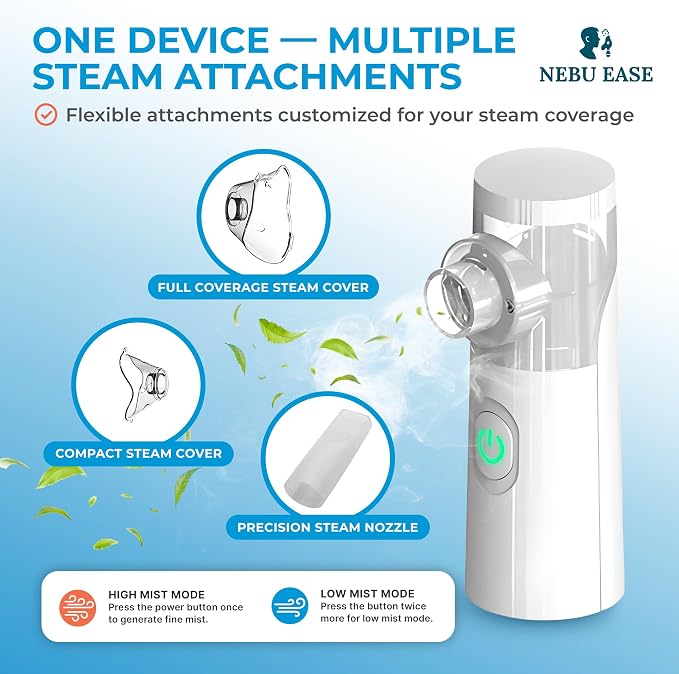 Nebu Ease Portable Facial Steamer & Personal Fine Mist Device – Handheld - Image 3