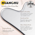 Nuanchu Stainless Steel Gua Sha Facial Tool, Metal Gua Sha - Image 6