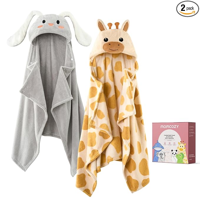 Momcozy Baby Bath Towels with Visualize Health Label by Momcozy