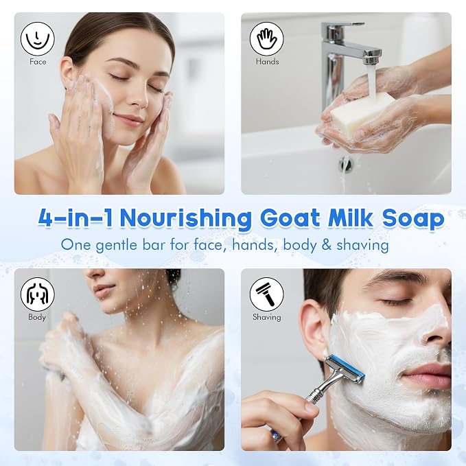 EDSRDRUS Goat Milk Soap Bars 3.5 oz, Glycerin Soap - Image 6