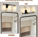 3-Light Bathroom Light Fixtures, Modern Vanity Lights, Living Room, E26 Base - Image 5