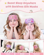 BeeVines Kids 100% Real Mulberry Silk Sleep Mask 2 Pack, Original Design Pure - Image 7