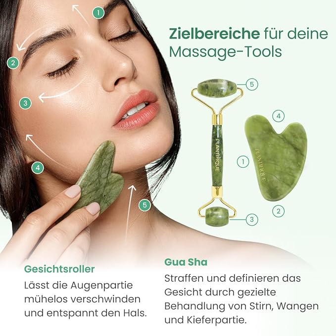 PLANTIFIQUE Jade Roller and Rose Quartz Face Roller - Image 4