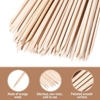 100 PCS 7 Inches Wood Double Heads Cuticle Pusher Stick, Extra Long Orange Wood - Image 3