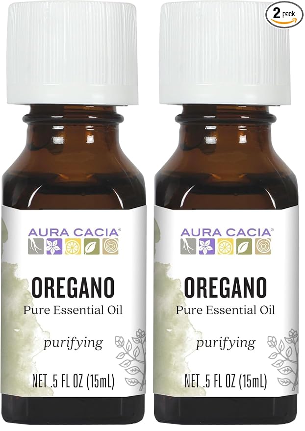 Aura Cacia 100% Pure Oregano Essential Oil, GC/MS Tested by AuraCacia