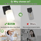 MOKATNG Set of 2 Wall Sconces for Bathroom, Bathroom Wall Lamp for Mirror - Image 5