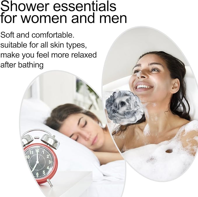 Fishent Loofah Bath Sponge Shower Loofahs, 4 Pack Soft Loofa Exfoliating Body - Image 9