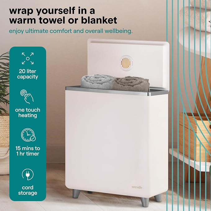 SereneLife Luxury Rectangle Towel Warmer - Image 6