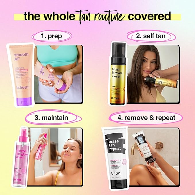 b.tan Ultra Long Lasting Self Tanner Mousse | Forever & Ever - Image 6
