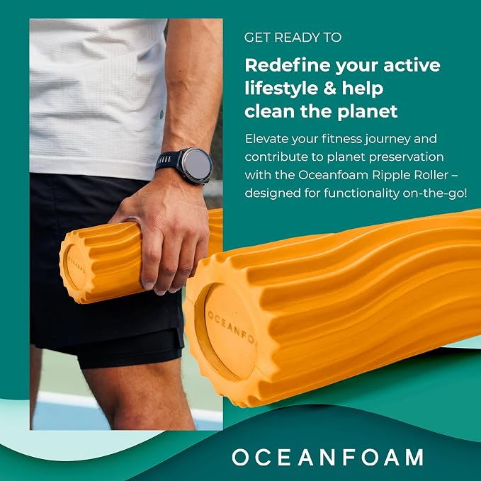 Oceanfoam Ripple Travel Foam Roller Firm Mini Foam Roller - Image 3