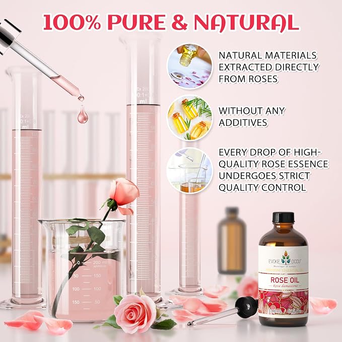 EVOKE OCCU Rose Essential Oil for Skin Care, Relaxation, Home Cleaning - Image 5