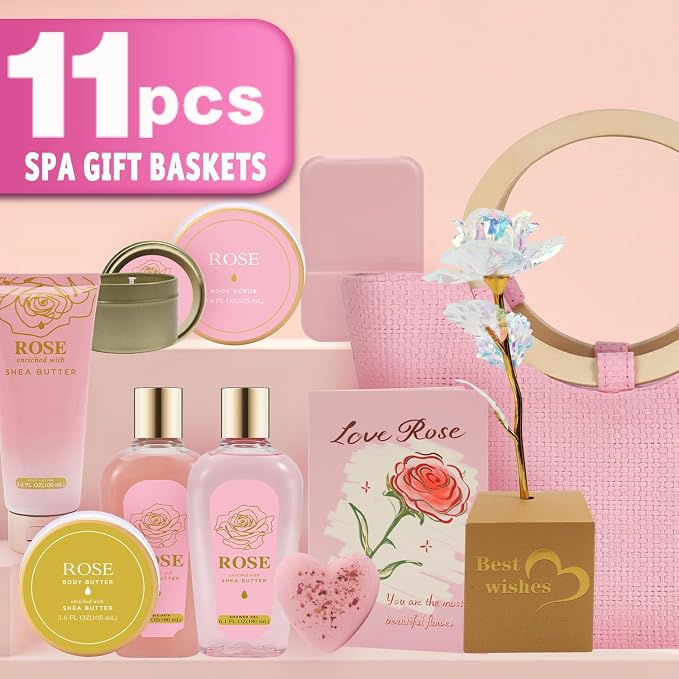 Spa Luxetique Gift Baskets for Women, Mothers Day Gifts for Mom, Relaxing Bath - Image 3