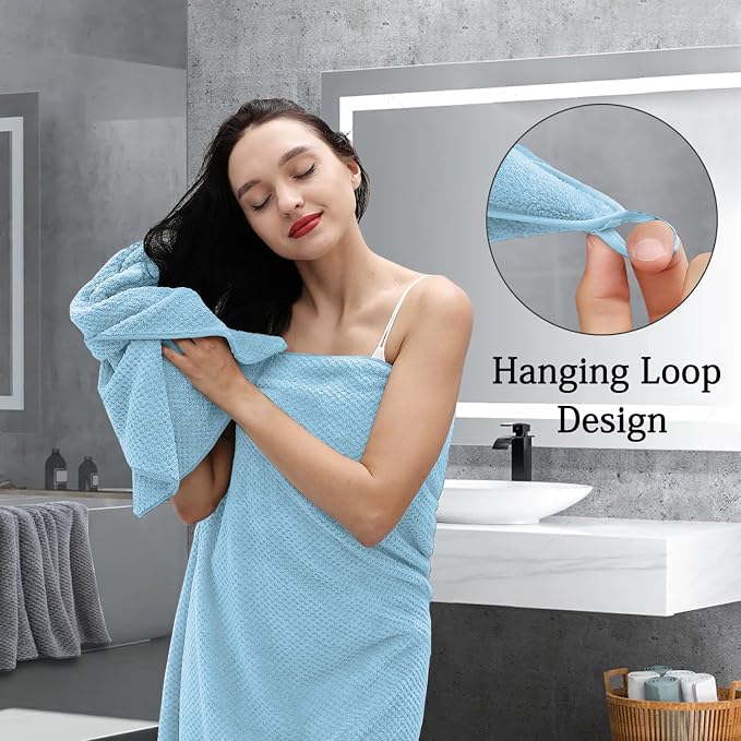 Hailea Extra Large Bath Towels Set 35x70 Inches - Image 7