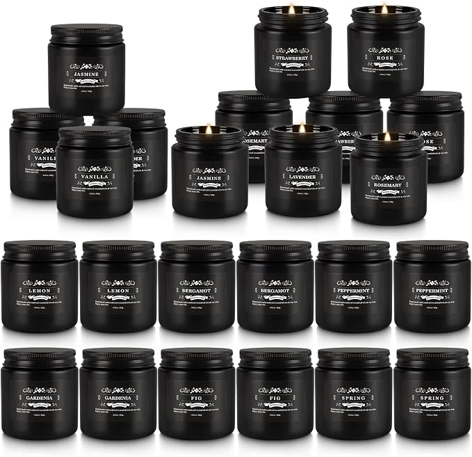 24PCs Black Scented Candles - Image 3