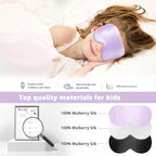 Kids Sleep Mask Eye Cover, 100% Real Natural Pure Silk Eye Mask - Image 2
