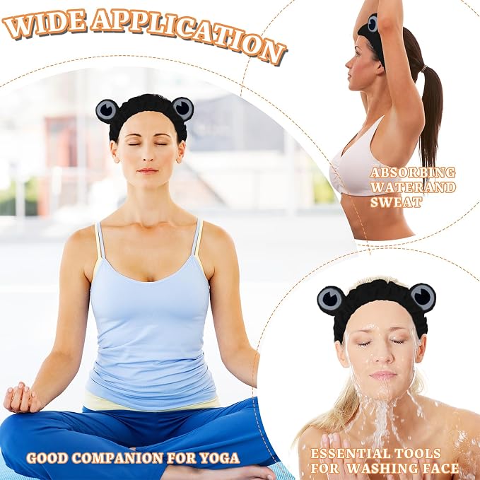 Jowmoy black Frog Eye Elastic Headband - Image 5