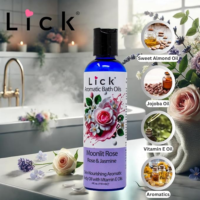 Lick Midnight Rose & Jasmine Aromatic Bath Oil - Image 7