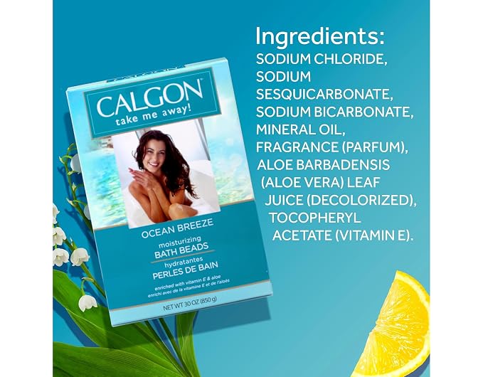 Calgon Ultra-Moisturizing Bath Beads, Ocean Breeze, 30 Ounce - Image 5