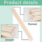 800 Pcs Orange Wood Sticks for Nails, Double Sided Multi-Use Wooden Cuticle - Image 3