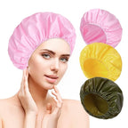 6 PCS Shower Caps for Women, Double Side Waterproof Shower Cap, Reusable - Image 7