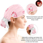 Women's Working Caps with Scrunchies Tarot Pattern Background Lace-Up Hat - Image 3