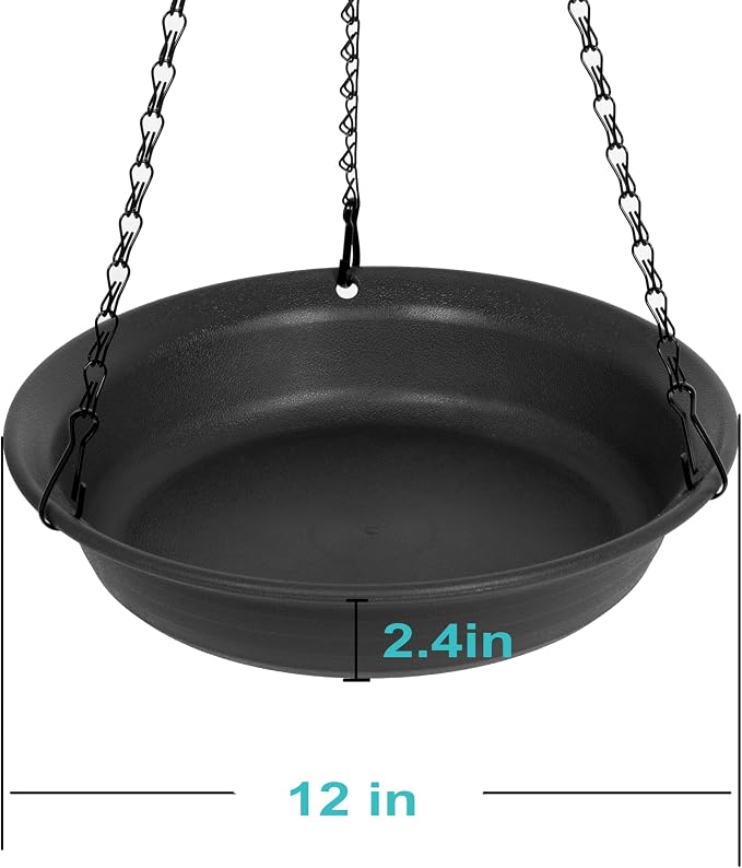 VUWEZ Hanging Bird Bath, Hanging Bird Water Feeder - Image 2