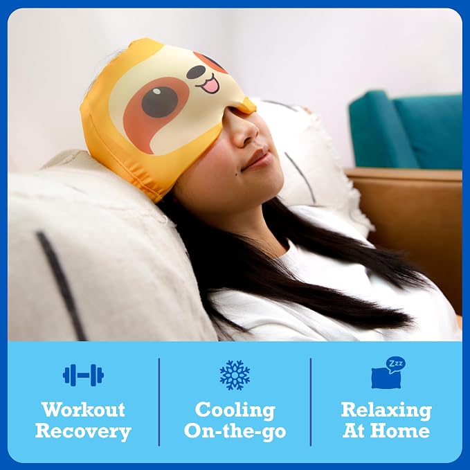 Happy Helpers Sloth Cooling Headache Cap by Relatable, Post Workout Recovery - Image 5