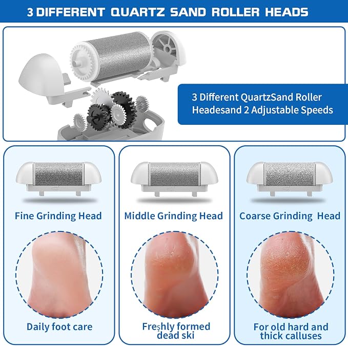 Electric Foot Callus Remover, Rechargeable Portable Electronic Foot File - Image 4
