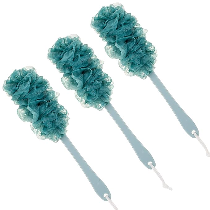 Back Scrubber for Shower, Loofah Long Handle Bath Body Brush, Soft Nylon Mesh by Arswin