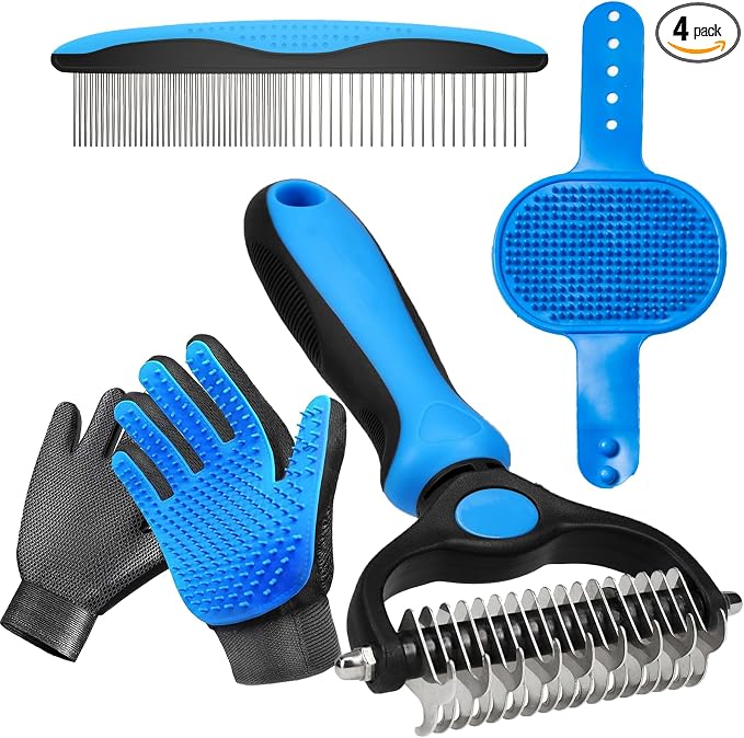 4 Pack Pet Grooming Kit by NVNAN